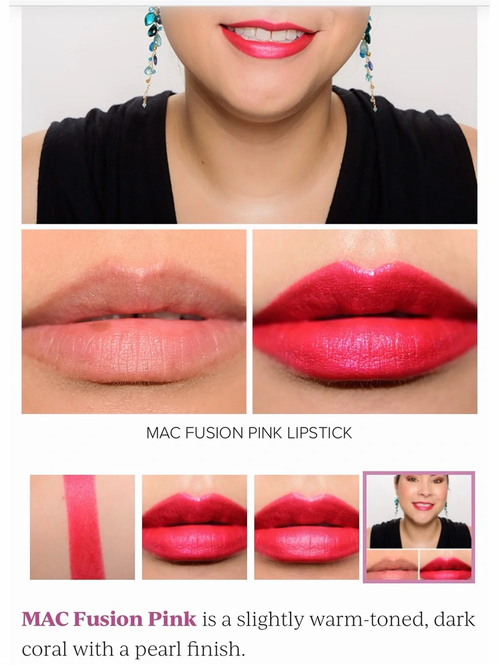 MAC 111 Fusion Pink Amplified Lipstick Rare Discontinued Brand New In Box
